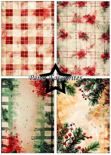 Paper Favourites A5 Paper Pack PFA234 - Distressed Christmas
