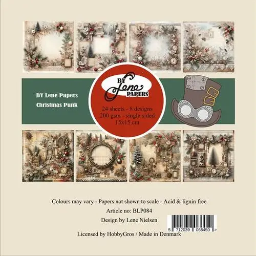 BY Lene Paperpad BLP084 - Christmas Punk 15x15cm
