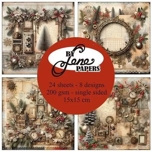 BY Lene Paperpad BLP084 - Christmas Punk 15x15cm