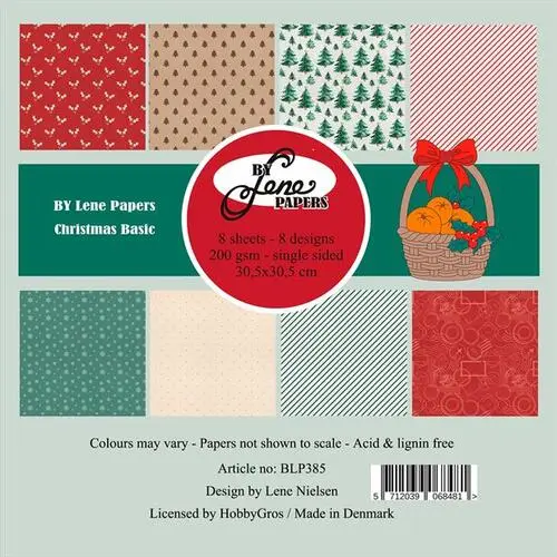 BY Lene Paperpad BLP069 - Christmas Basic 15x15cm