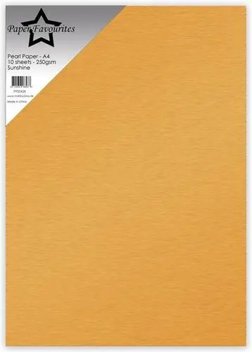 Paper Favourites Pearl Paper 250g  - Sunshine