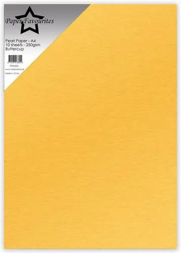 Paper Favourites Pearl Paper 250g - Buttercup