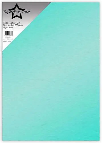 Paper Favourites Pearl Paper 250g - Light Blue