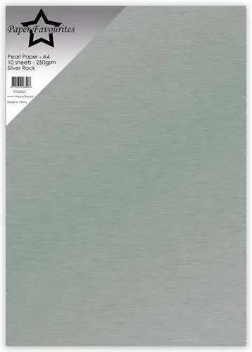 Paper Favourites Pearl Paper 250g - Silver Rock