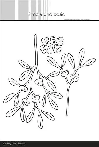 Simple and Basic die SBD707 - A6/A7 - Beautiful Mistletoe MEGA (bestilling)
