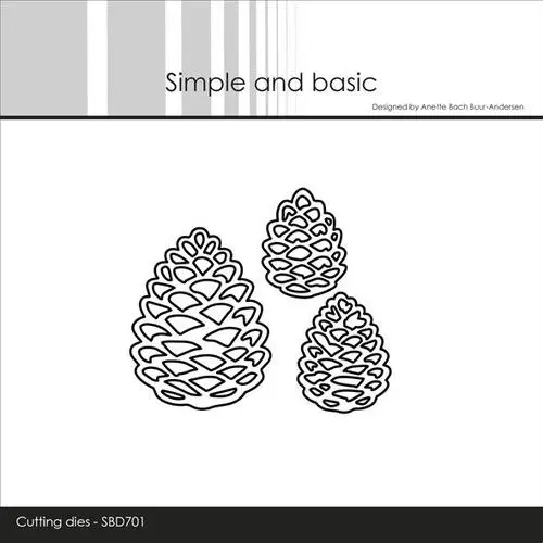 Simple and Basic die SBD701 - Small chubby pine cones (bestilling)