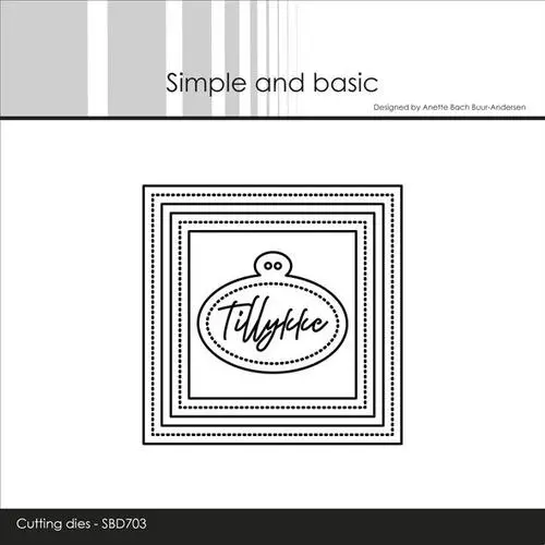 Simple and Basic die SBD703 - 3 x 3 inch basics - Pierced