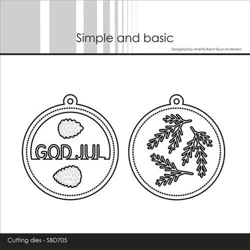 Simple and Basic die SBD705 - Sentiment in a tag GOD JUL (bestilling)