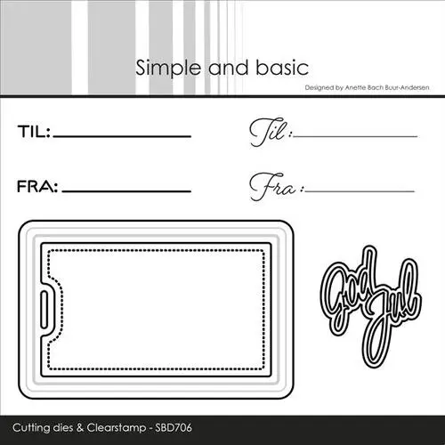 Simple and Basic die SBD706 - Gift tag with elegant edges (bestilling)