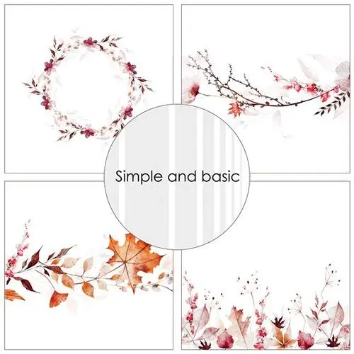 Simple and Basic Design Paper SBP773 - Autumn Leaves 30,5x30,5cm (bestilling)