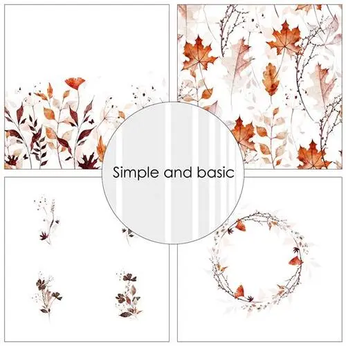 Simple and Basic Design Paper SBP773 - Autumn Leaves 30,5x30,5cm (bestilling)