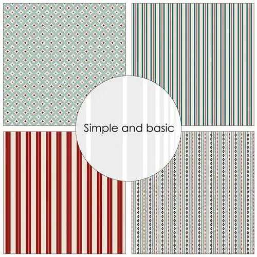 Simple and Basic Design Paper SBP574 - Christmas Patterns 15x15cm (bestilling)