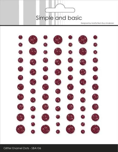 Simple and Basic Enamel Dots SBA106 - Glitter Wine Red