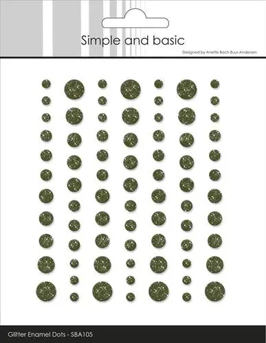 Simple and Basic Enamel Dots SBA105 - Glitter Forest Green