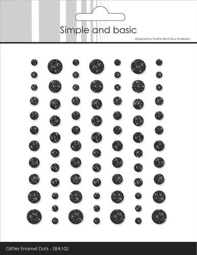 Simple and Basic Enamel Dots SBA102 - Glitter Black