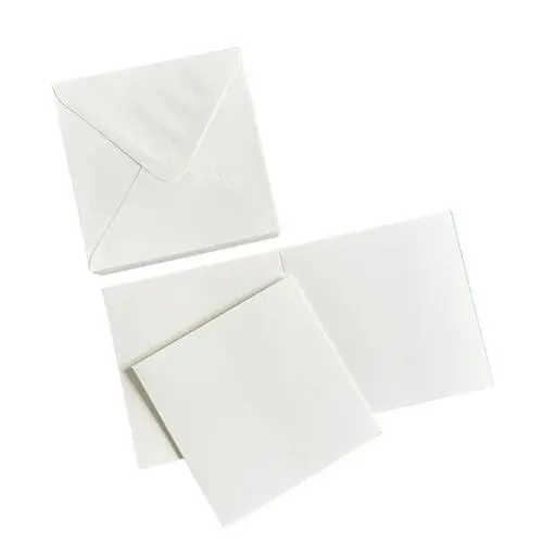 50 Sæt 3x3" / 76x76mm Kort/Kuverter - Snow White