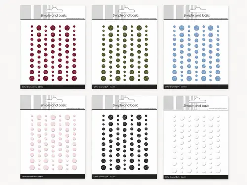 Simple and Basic Glitter Enamel Dots sampak