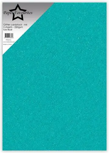 Paper Favourites Glitter Cardstock - Iceblue