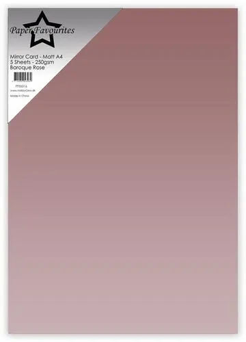 Paper Favourites Mirror Card Matt - Baroque Rose