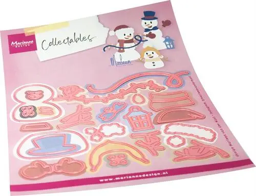 Marianne Design COL1596 - Happy Snowmen by Marleen