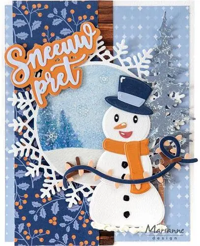 Marianne Design COL1596 - Happy Snowmen by Marleen