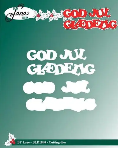 By Lene dies BLD1890 - God Jul / Glædelig Jul