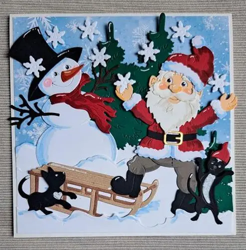 By Lene dies BLD1885 - Happy Snowman