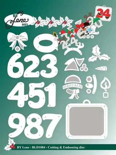 By Lene dies BLD1884 - Christmas Numbers