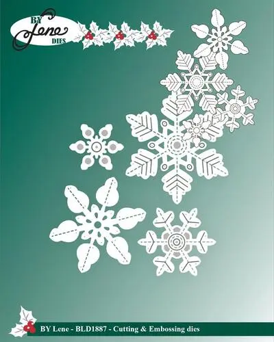 By Lene dies BLD1887 - Snowflakes
