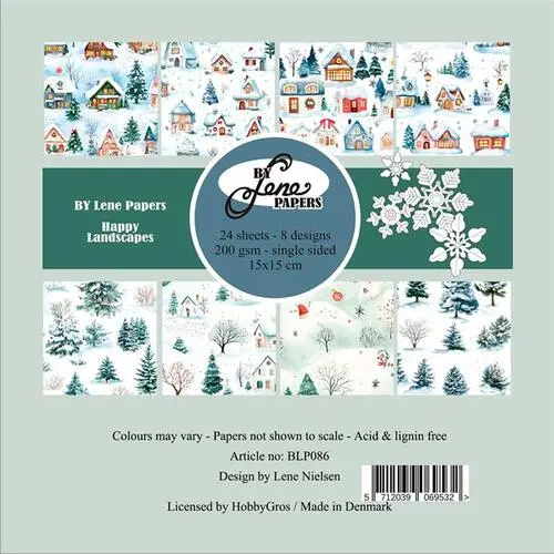 BY Lene Paperpad BLP086 - Happy Landscapes 15x15cm