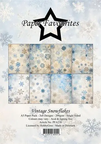 Paper Favourites A5 Paper Pack PFA238 - Vintage Snowflake