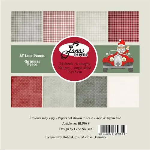 BY Lene Paperpad BLP088 - Christmas Peace 15x15cm