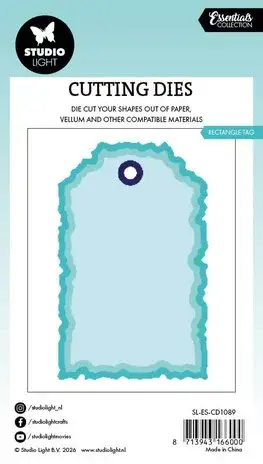 Studio Light dies -Torn Edge Cutting Die Rectangle Tag