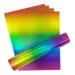Craft Perfect Iridescent Mirror Card - Rainbow