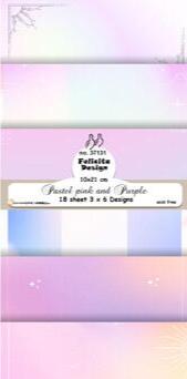 Slimcard 10x21cm Pastel pink and purple