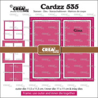 Crealies Dies Cardzz 535 - Gatefold square card Add on