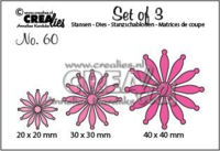 Crealies Dies set of 3 - Solid flowers