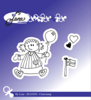By Lene stempel BLS1030 - Girl with balloon