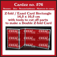 Crealies Dies Cardzz 576 - (Double) Z-fold / Easel card rectangle