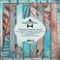 Paper Favourites 15x15 Turquoise Tropical Leaves