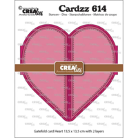 Forudbestilling: Crealies Dies Cardzz  614 - Gatefold Heart card