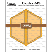 Forudbestilling: Crealies Dies Cardzz 549 - Gatefold Hexagon card