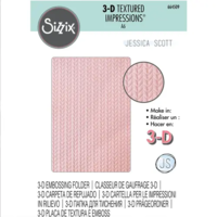 Sizzix 3-D Textured Impressions Embossing Folder - Knitted by Jessica Scott