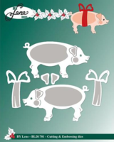 By Lene dies BLD1701 - Large Christmas Pig