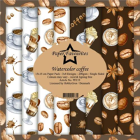 Paper Favourites 15x15 PF153 Watercolor coffee
