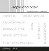 Simple and basic stempel SBC194 - Tillykke til / #2