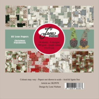 BY Lene Paperpad BLP070 - Christmas Patchwork 15x15cm