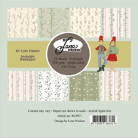 BY Lene Paperpad BLP071 - Nostalgic Wallpaper 15x15cm