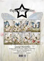 Paper Favourites A6 Paper Pack - Grunge Butterflies