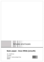 Simple and basic SBB053 Basic Paper A4 - Snow White (smooth)